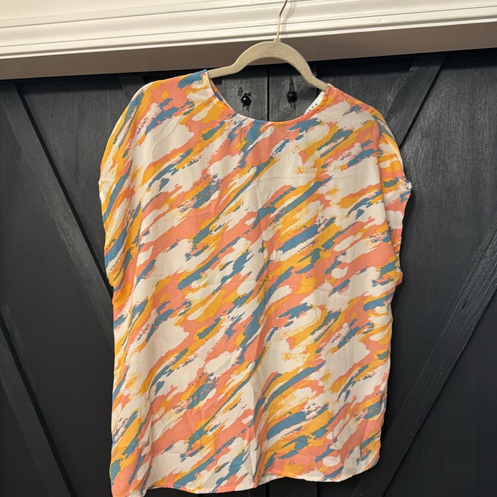 Silk oversized tee. Size medium.